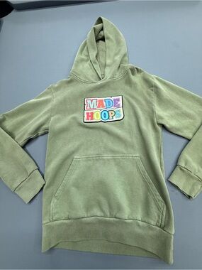 Made Hoops Olive Green Kids' Pullover Hoodie